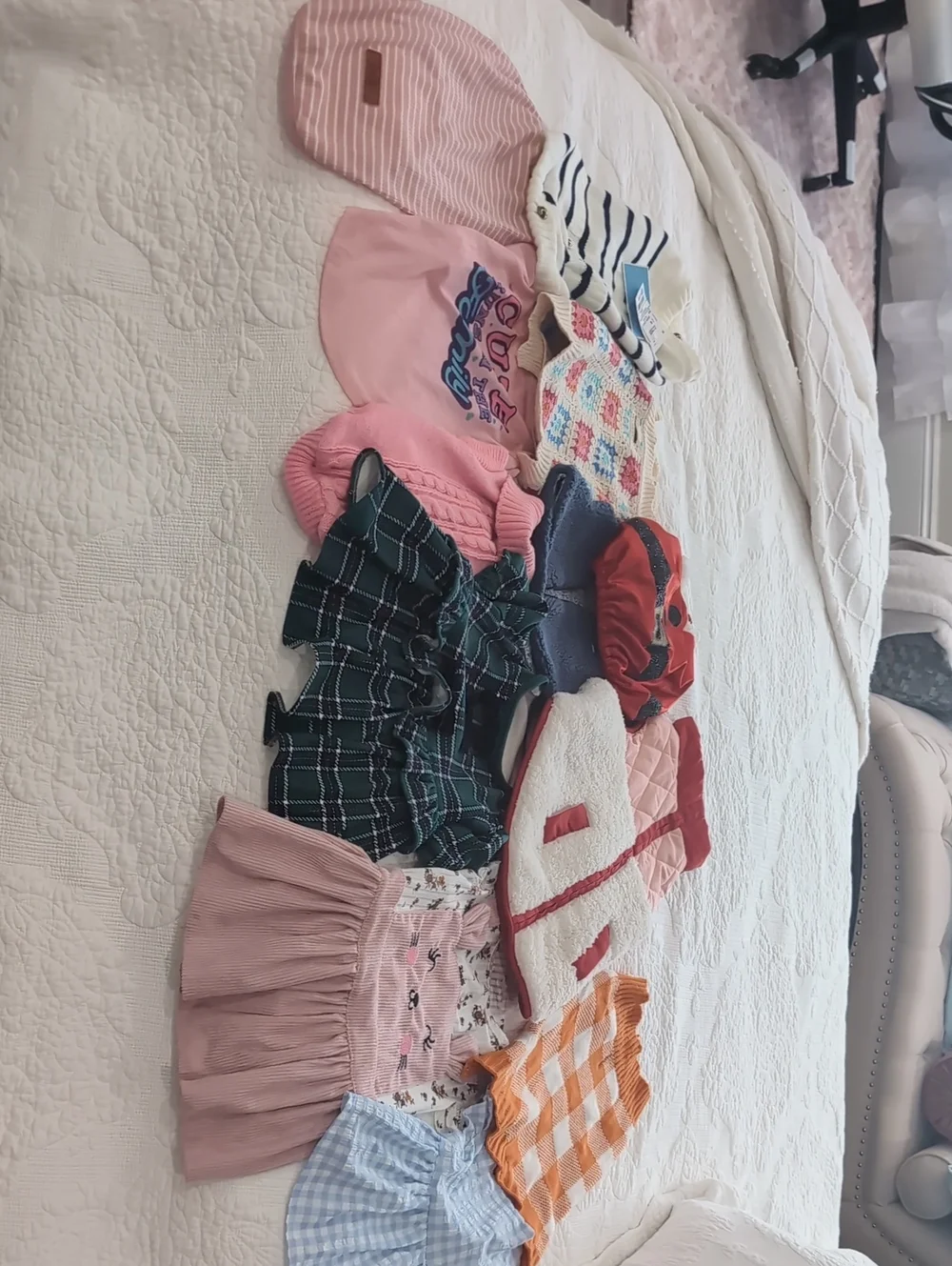 12pc Female Dog Clothes S-L
